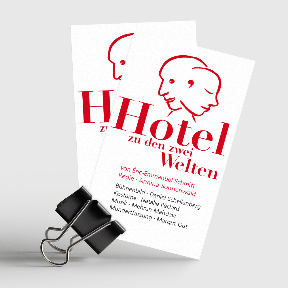Visitenkarte «Hotel zu den zwei Welten»
